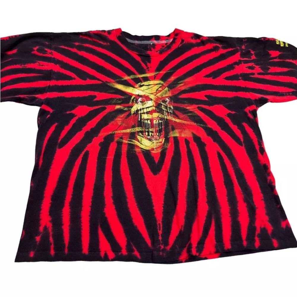 Vintage 90s Halloween Horror Nights Universal Florida Mummy Tie Dye Shirt